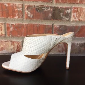 Alexandrea Birman White SnakeSkin Heels